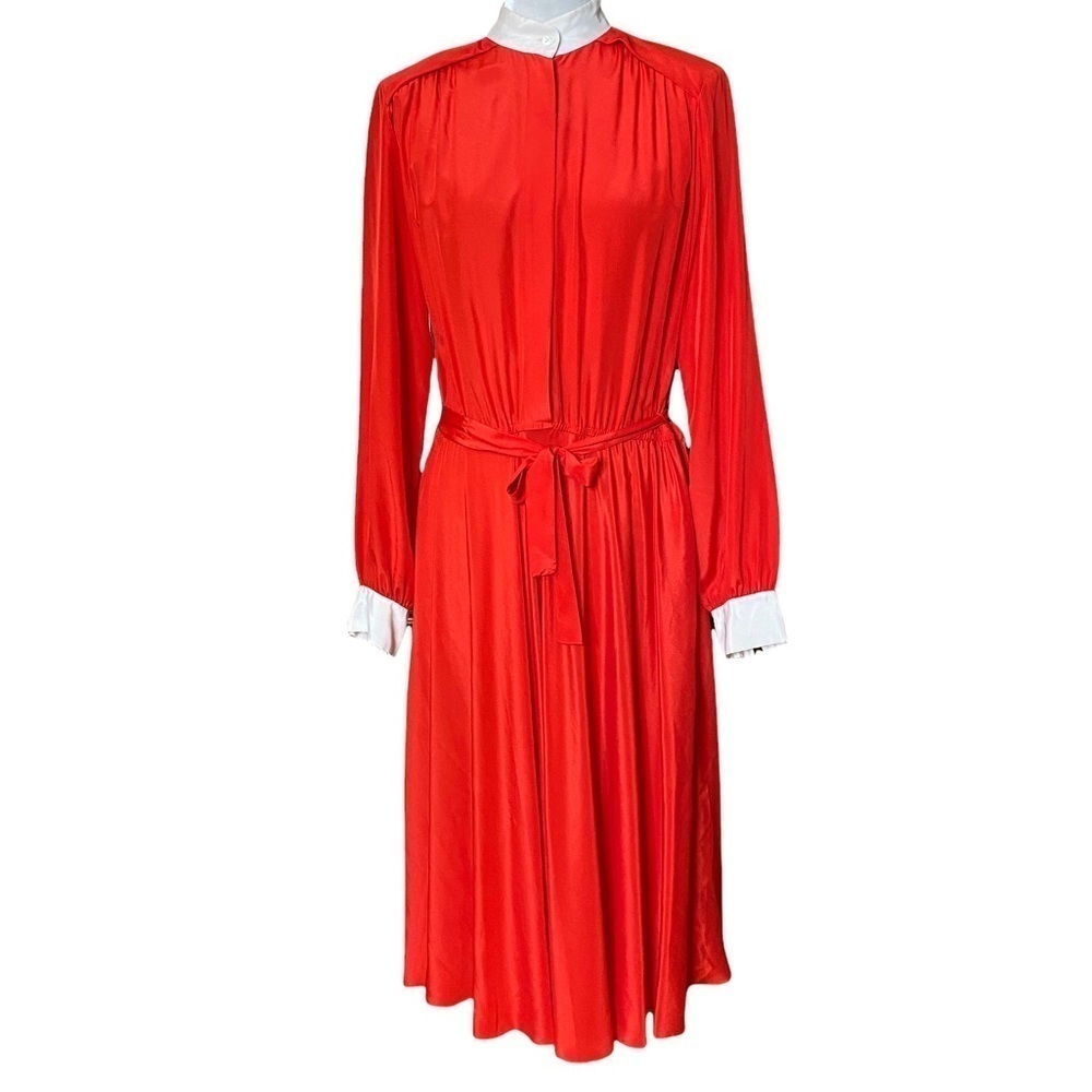 Vintage Jack Mulqueen “Silksational” Polyester Dress. Size 10